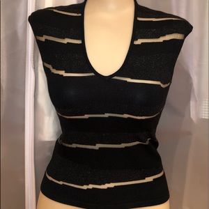 Bebe shimmer black top